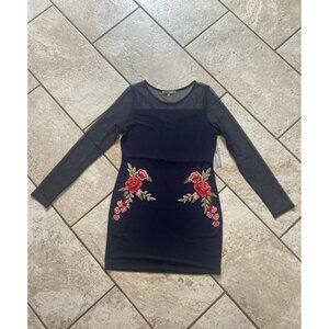 NWT Sweet Rain‎ xl embroidered long sleeve dress